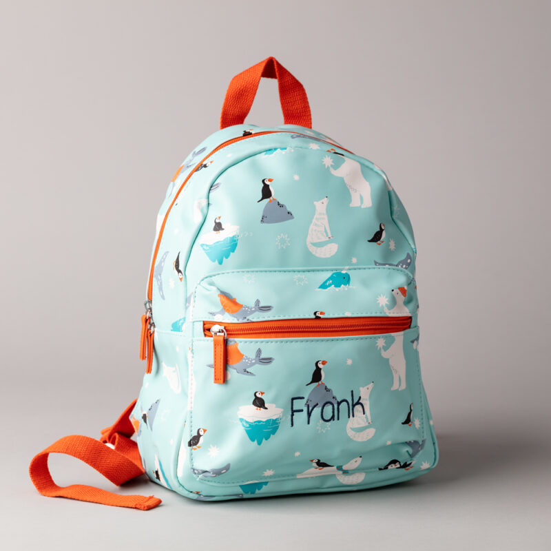 Personalised Polar Print Mini Backpack