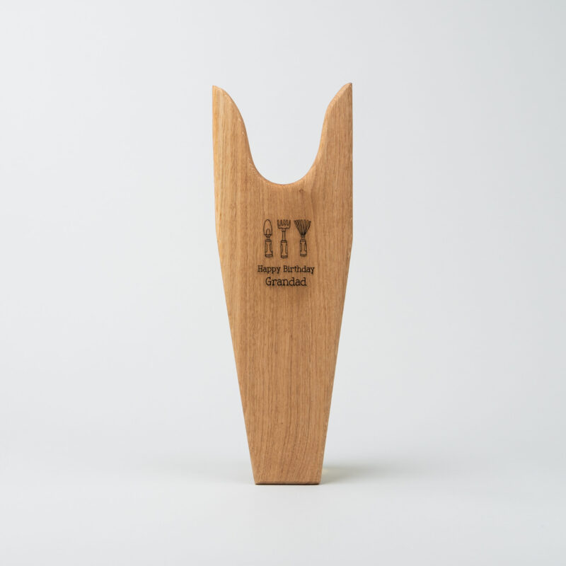 Solid Oak Personalised Gardener Boot Jack