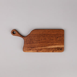 Small Handled Solid Oak Serving Platter