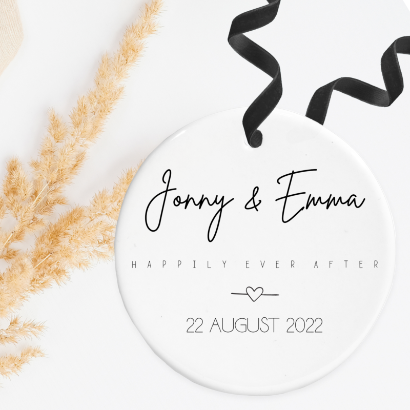 Personalised Ceramic Happily Ever After Disc