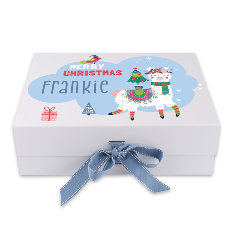 Personalised Christmas Lama Gift Box